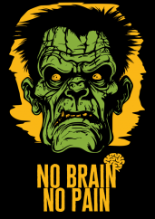 Tričko - No brain, no pain